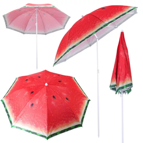 Állítható kerti napernyő, összecsukható, 150 cm, görögdinnye, UV