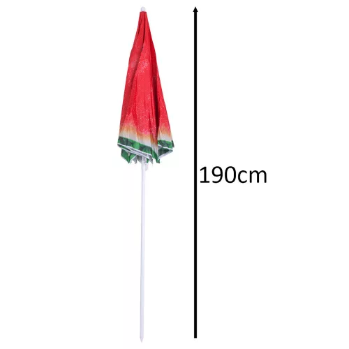 Állítható kerti napernyő, összecsukható, 150 cm, görögdinnye, UV