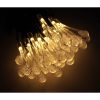 Napelemes jégcsap kerti lámpák 6,5m 30LED meleg fehér