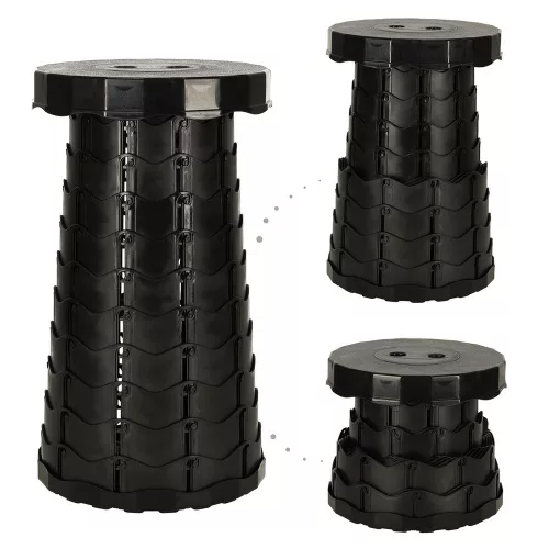 pliabil scaun, telescopic, portabil, scaun turistic, negru, 200 kg