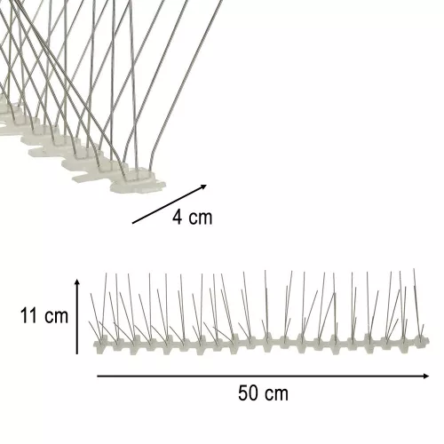 Fém tüskék galamboknak 50cm x 11cm x 4cm