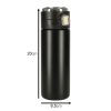 Termikus bögre szájkosárral LED termosz 420ml fekete