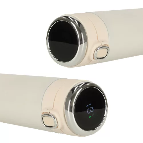 Termosz cană cu cioc de turnare, LED termosz, 350ml, bej