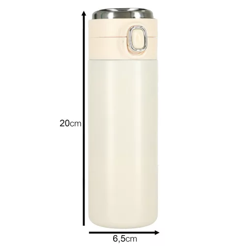 Termosz cană cu cioc de turnare, LED termosz, 350ml, bej