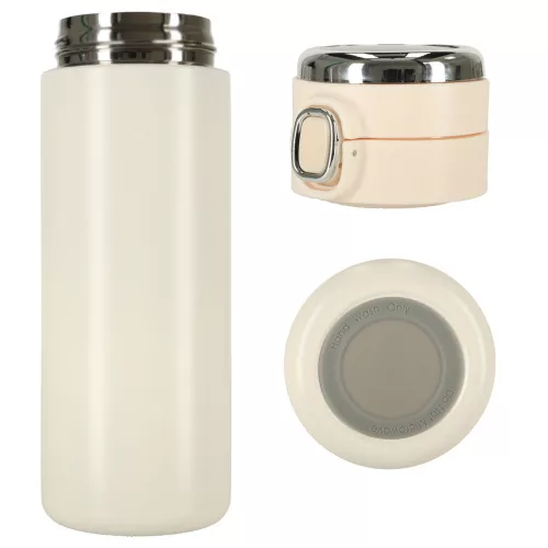 Termosz cană cu cioc de turnare, LED termosz, 350ml, bej