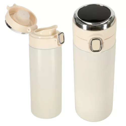 Termosz cană cu cioc de turnare, LED termosz, 350ml, bej