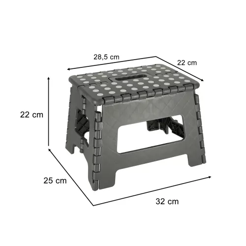 Antiderapant pliabil scaun 22cm gri închis