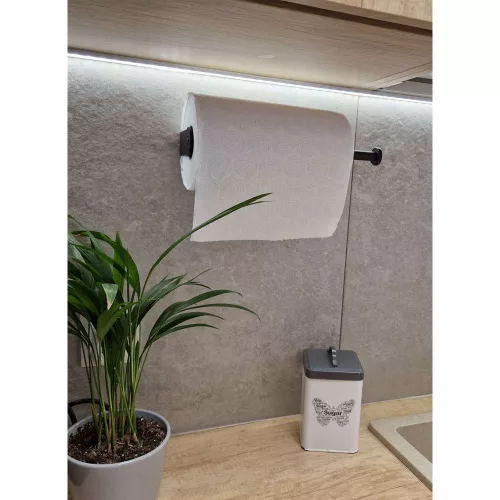 Forgó konyhai papírtörlő tartó, fekete, Loft