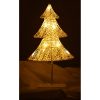 Karácsonyfa álló dekoráció 39cm 10LED meleg sárga elemmel működő karácsonyfa 39cm
