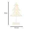 Karácsonyfa álló dekoráció 39cm 10LED meleg sárga elemmel működő karácsonyfa 39cm