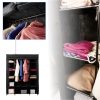 Szövet összecsukható szekrény textil szekrény XXL fekete