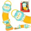 Harmonia harmonika gyerekeknek narancssárga bagoly játék LED 30cm