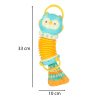 Harmonia harmonika gyerekeknek narancssárga bagoly játék LED 30cm