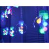 LED gömbfüggönyök 3m 108LED többszínű távirányítóval
