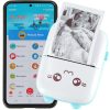 Mini hőcímke fotónyomtató + USB kábel macska kék