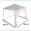 Kerti pavilon, kereskedelmi partisátor, pavilon szúnyoghálóval, fehér 3 x 3 m