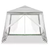 Kerti pavilon, kereskedelmi partisátor, pavilon szúnyoghálóval, fehér 3 x 3 m