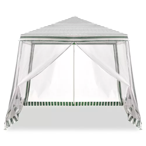 Kerti pavilon, kereskedelmi partisátor, pavilon szúnyoghálóval, fehér 3 x 3 m