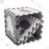 Habshivacs puzzle szőnyeg gyerekeknek 9 db. fekete-ecru