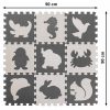 Habshivacs puzzle szőnyeg gyerekeknek 9 db. fekete-ecru