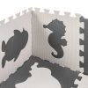 Habshivacs puzzle szőnyeg gyerekeknek 9 db. fekete-ecru