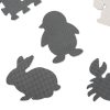 Habshivacs puzzle szőnyeg gyerekeknek 9 db. fekete-ecru