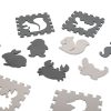 Habshivacs puzzle szőnyeg gyerekeknek 9 db. fekete-ecru