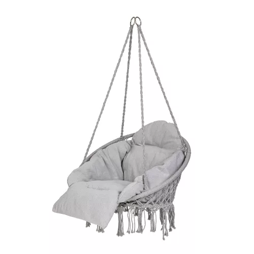 LUARO kerti hinta gólyafészek párnával XXL szürke 80cm 150kg