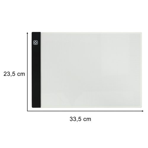 Rajztábla A4 LED-es világítású paszpartu