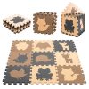Gyermek habszivacs szőnyeg puzzle 9el. bézs-barna fólia