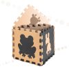 Gyermek habszivacs szőnyeg puzzle 9el. bézs-barna fólia