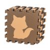Gyermek habszivacs szőnyeg puzzle 9el. bézs-barna fólia