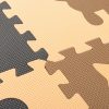Gyermek habszivacs szőnyeg puzzle 9el. bézs-barna fólia