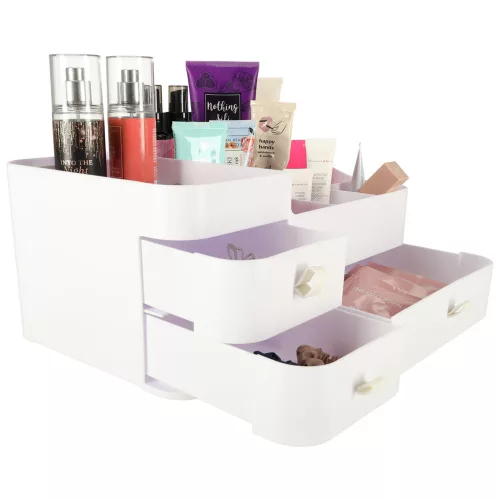 Kozmetikai organizator, cutie, depozitare, cutie cu sertare, mare XXL