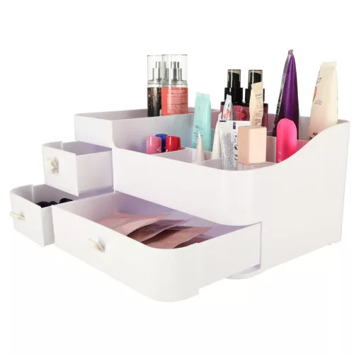 Kozmetikai organizator, cutie, depozitare, cutie cu sertare, mare XXL