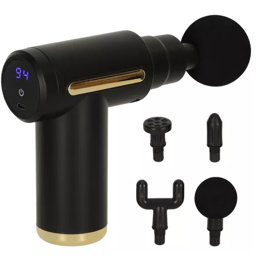 Pistol de masaj, masaj pentru spate, LED, 4 1 în, negru