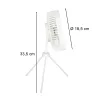 masăi ventilator, cablu fără articol, USB, telecomandă, cu lampă, 4 accesoriu, 18 cm alb