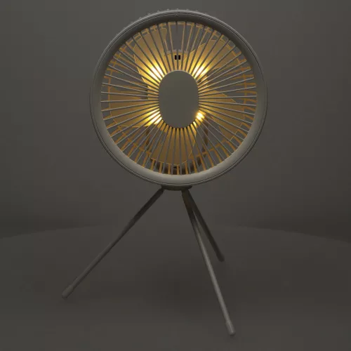 masăi ventilator, cablu fără articol, USB, telecomandă, cu lampă, 4 accesoriu, 18 cm alb