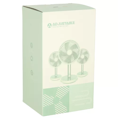 masăi ventilator, portabil cablu fără USB ventilator cu acumulator, reglabil, 4 accesoriu, LED, 38 cm alb