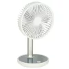 masăi ventilator, portabil cablu fără USB ventilator cu acumulator, reglabil, 4 accesoriu, LED, 38 cm alb