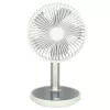 masăi ventilator, portabil cablu fără USB ventilator cu acumulator, reglabil, 4 accesoriu, LED, 38 cm alb