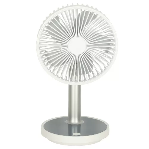masăi ventilator, portabil cablu fără USB ventilator cu acumulator, reglabil, 4 accesoriu, LED, 38 cm alb