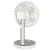 masăi ventilator, portabil cablu fără USB ventilator cu acumulator, reglabil, 4 accesoriu, LED, 38 cm alb