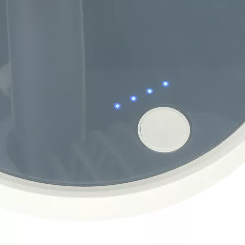 masăi ventilator, portabil cablu fără USB ventilator cu acumulator, reglabil, 4 accesoriu, LED, 38 cm alb