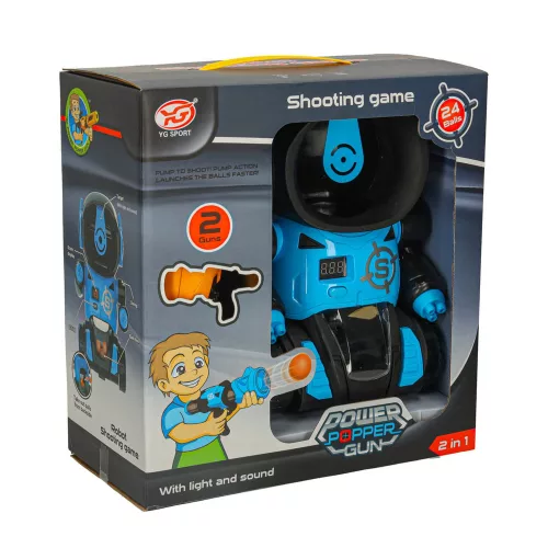 Robot arcade játék céllövöldözős játék + 2x fegyver + golyók
