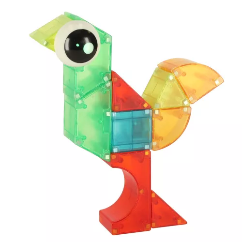 Magnetic cuburi de construcție, luminos baterii, 3D figurine, 32 bucată.