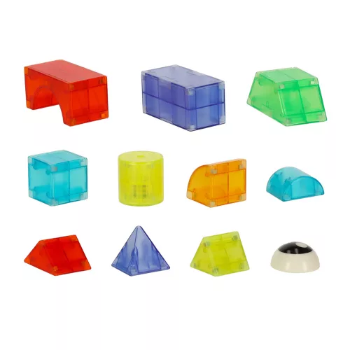 Magnetic cuburi de construcție, luminos baterii, 3D figurine, 32 bucată.
