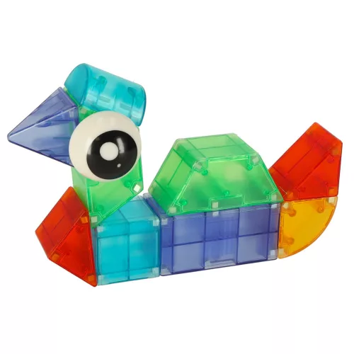 Magnetic cuburi de construcție, luminos baterii, 3D figurine, 64 buc.