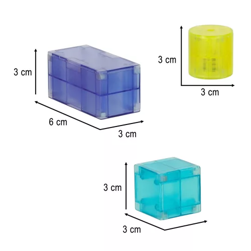 Magnetic cuburi de construcție, luminos baterii, 3D figurine, 64 buc.