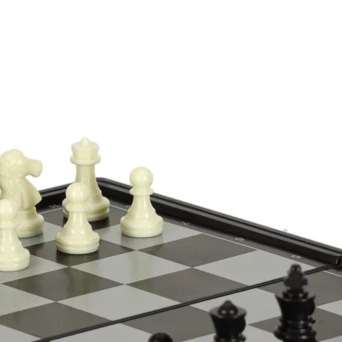 Magnetic sakk klasszikus de călătorie puzzle jucărie cu magnet, cu închidere în cutie